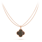 ¡®Dream¡¯CLOVER 25MM GOLD DARK MOP BIG CLOVER NECKLACE