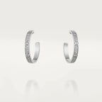 ¡®Dream¡¯LOVE DIAMOND SILVER HOOP EARRINGS