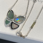 ¡®Dream¡¯LARGE BUTTERFLY SILVER PENDANT DIAMOND NECKLACE