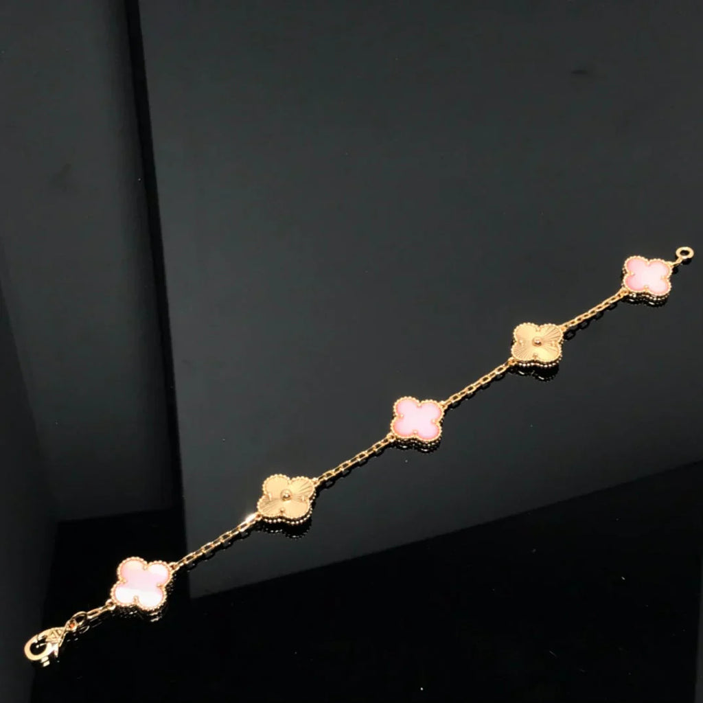 [Dream]Neue ROSA PERLMUTT-ARMBANDKOLLEKTION MIT KLEEBÄTTERN (5 MOTIVE)