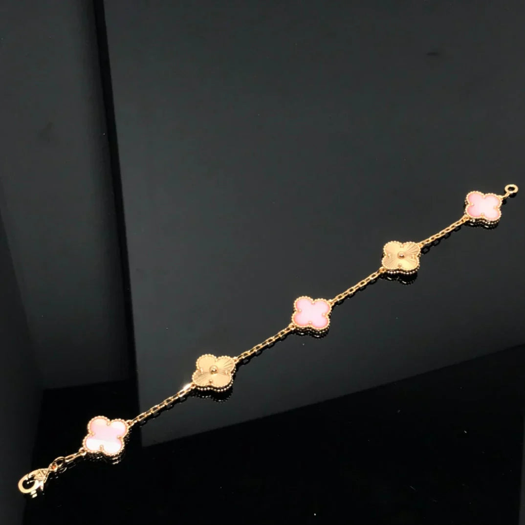 [Dream]Neue ROSA PERLMUTT-ARMBANDKOLLEKTION MIT KLEEBÄTTERN (5 MOTIVE)