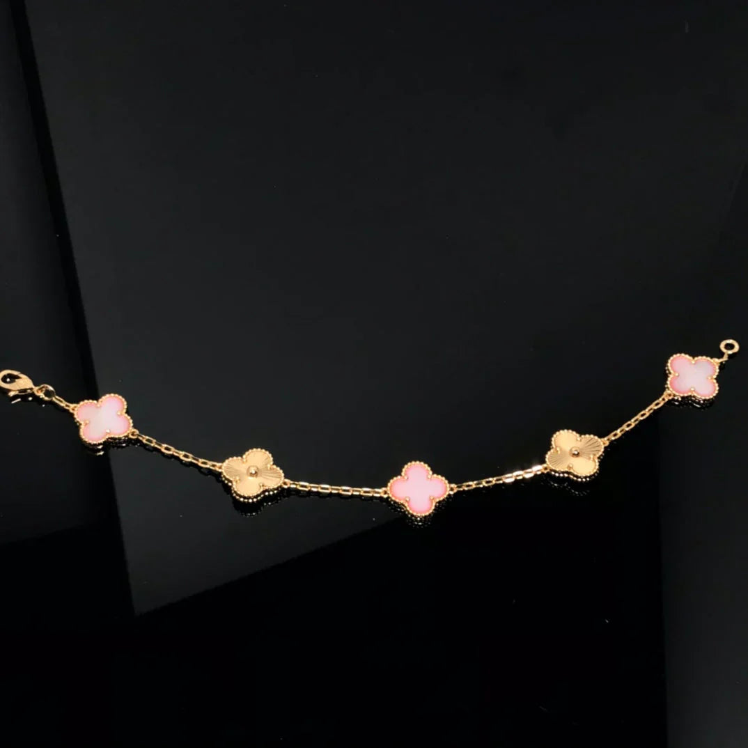 [Dream]Neue ROSA PERLMUTT-ARMBANDKOLLEKTION MIT KLEEBÄTTERN (5 MOTIVE)
